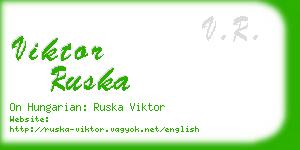 viktor ruska business card